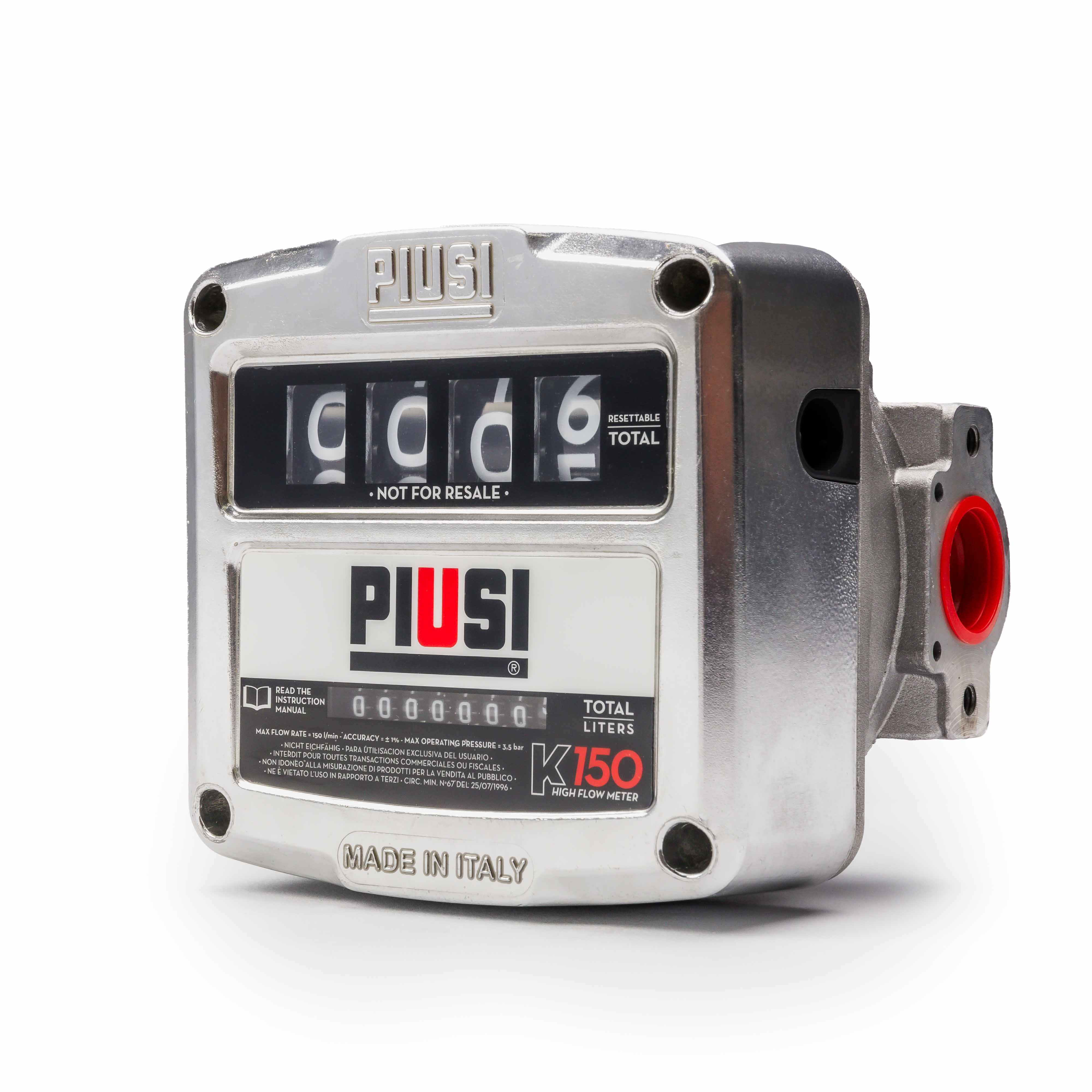 ADAM BY PIUSI K150 ATEX Mechanical Meter DN25 FF 25-150lpm Litre Display