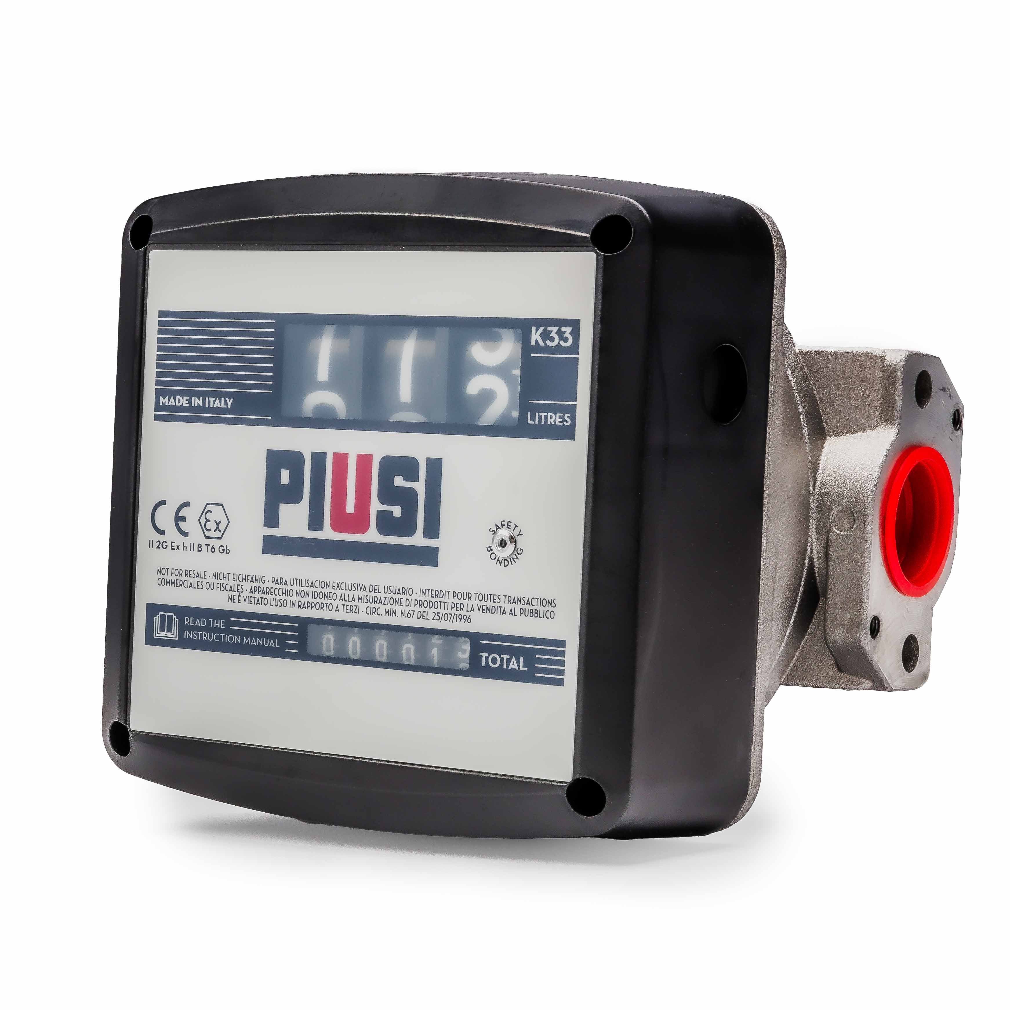 Piusi Meter K33 ATEX Ver A 3 Digit Mechanical Petrol 20-120lpm F0057000A