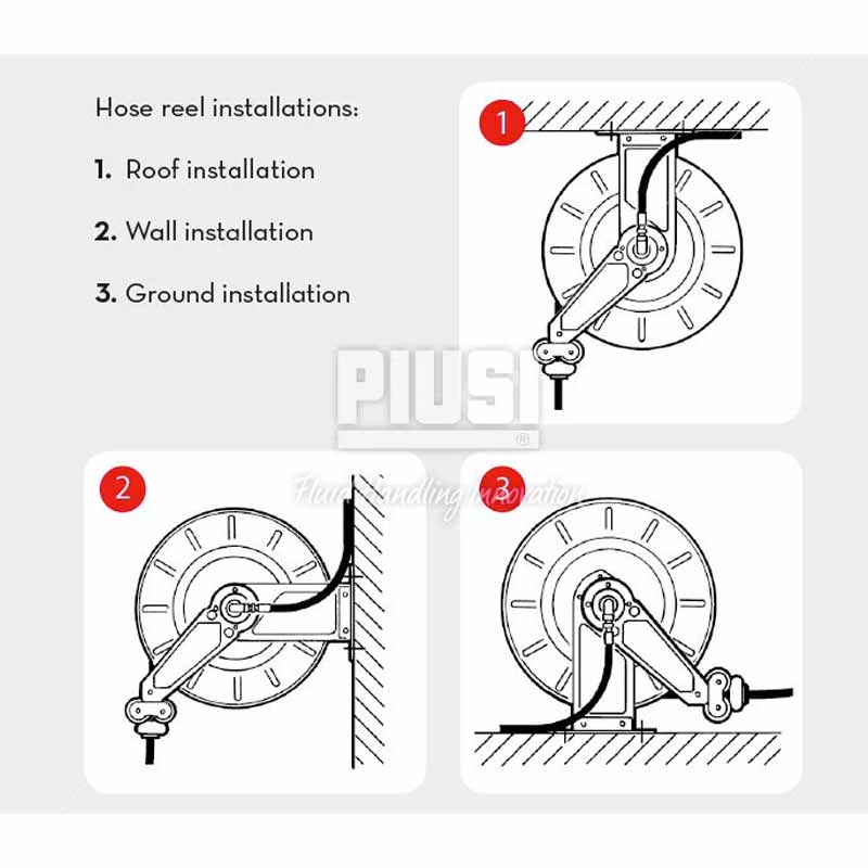 Piusi Hose Reel 1" x 15m Diesel F0075026B