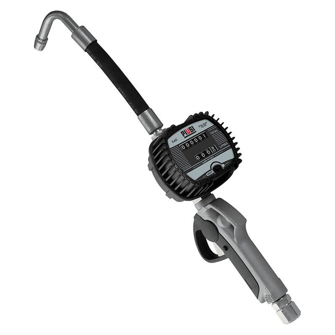 Piusi Easy K40 Oil Nozzle with Mechanical Meter and Flexible Spout 1/2" BSP