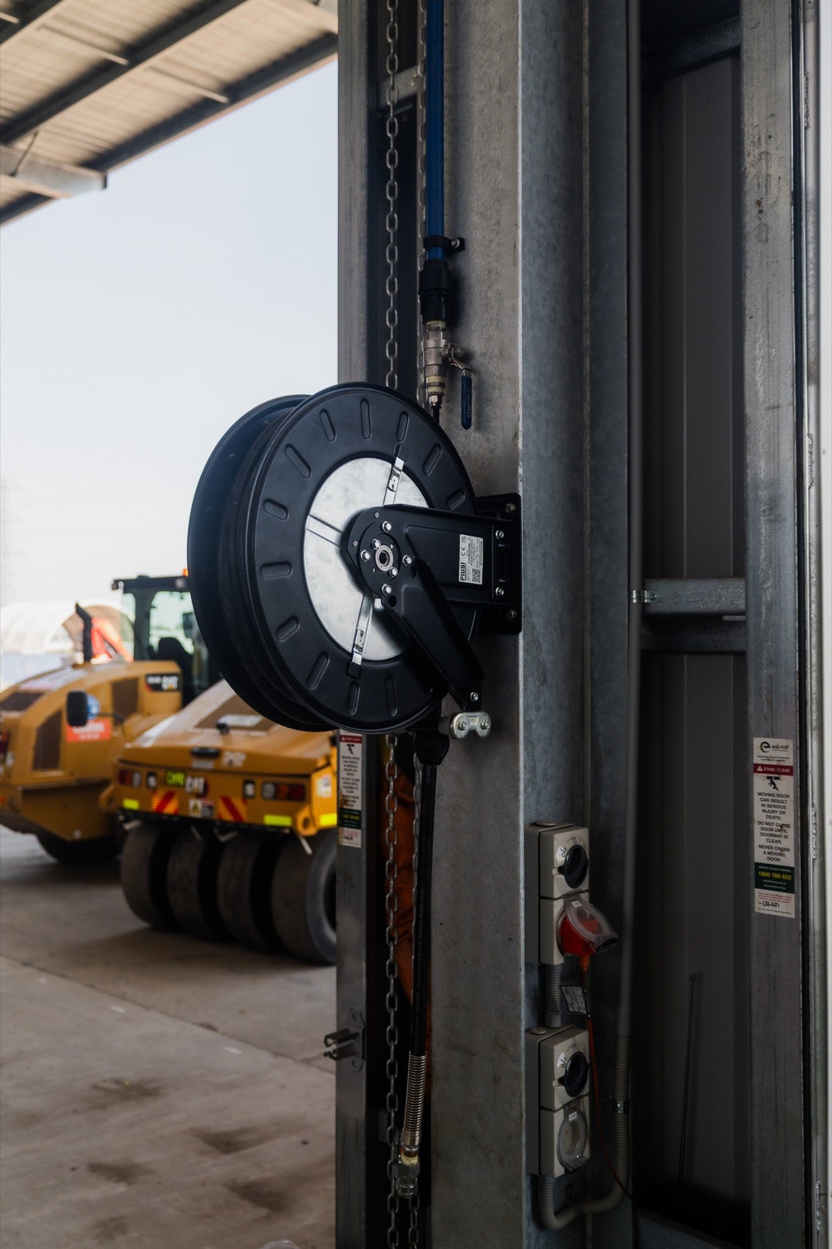 Point-of-use Piusi reel on site